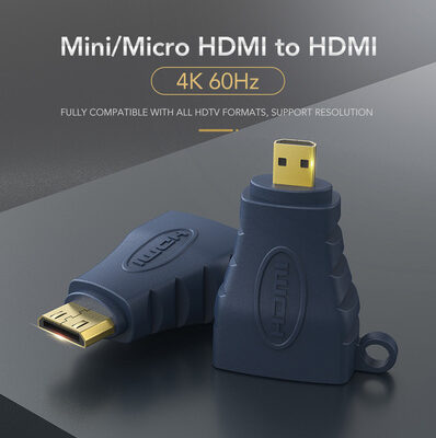 CABLETIME αντάπτορας micro HDMI σε HDMI HA16R, 4K/60Hz, μπλε