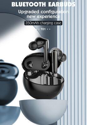 LDNIO earphones με θήκη φόρτισης T01, True Wireless, HiFi, Φ10mm, μαύρα
