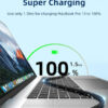 CABLETIME καλώδιο USB-C CT-CMCML-AG1, γωνιακό, 100W 20Gbps 4K, 1m, μαύρο