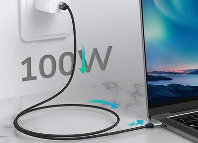 CABLETIME καλώδιο USB-C CMCM100W, 100W PD, 480Mbps, 1.5m, μαύρο