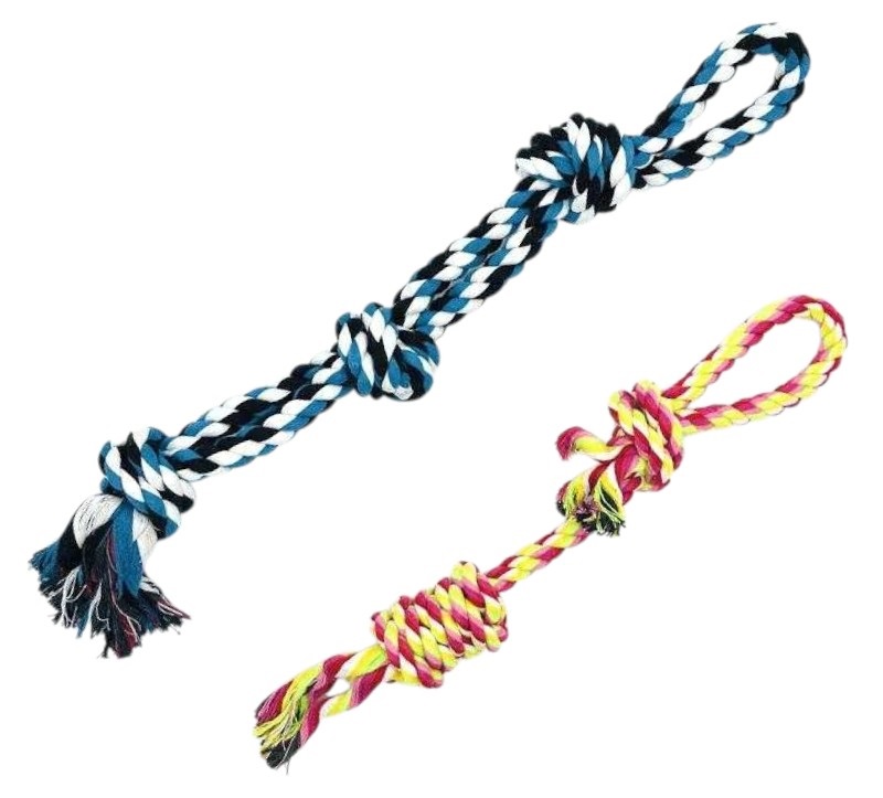 Παιχνίδι σκύλου σχοινί με κόμπους - 60cm - 550641