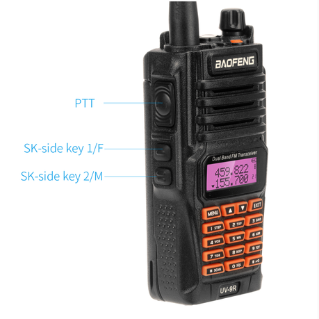 Φορητός πομποδέκτης - UHF/VHF - 8W - UV-9R - Baofeng - 563099