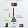 GOOBAY HDMI switch 58488, 3-in σε 1-out, 4K/60Hz, μαύρο