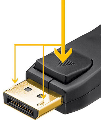 GOOBAY καλώδιο DisplayPort 2.0 58532, 8K/60Hz, 40Gbit/s, 1m, μαύρο