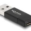 DELOCK αντάπτορας USB 3.2 Gen 2 σε USB-C 60001, 10Gbps, μαύρος