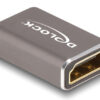 DELOCK αντάπτορας HDMI 60078 με Ethernet, 8K/60Hz, μεταλλικός, γκρι