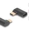 DELOCK αντάπτορας USB-C 60245, αρσενικό σε θηλυκό, 240W, 40Gbps, μαύρος