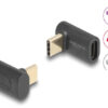 DELOCK αντάπτορας USB-C 60246, αρσενικό σε θηλυκό, 240W, 40Gbps, μαύρος