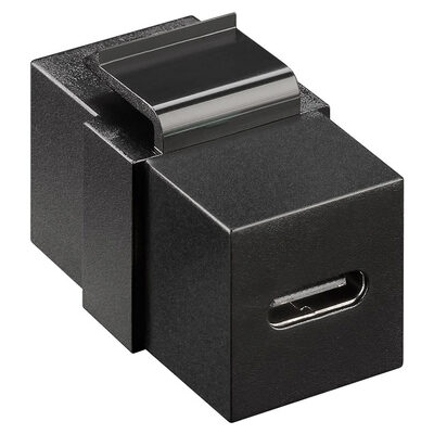GOOBAY keystone module USB-C 3.2 Gen 2 61261, θηλυκό σε θηλυκό, μαύρο