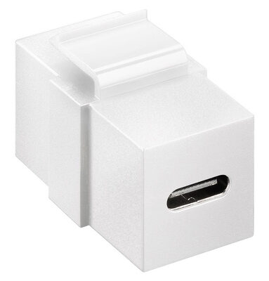 GOOBAY keystone module USB-C 3.2 Gen 2 61262, θηλυκό σε θηλυκό, λευκό