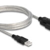 DELOCK καλώδιο USB σε RS-232 DB9 61314 με αντάπτορα DB25, 1.8m, μαύρο