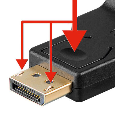 GOOBAY αντάπτορας DisplayPort σε VGA 63489, gold-plated, μαύρος