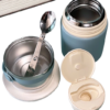 Φορητό παγούρι-θερμός με κουτάλι - ZF022 - 600ml - 640222 - Brown