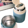 Φορητό παγούρι-θερμός με κουτάλι - ZF022 - 600ml - 640222 - Brown