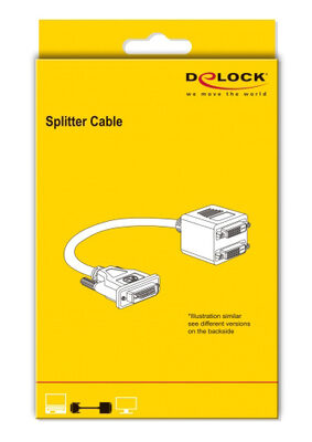DELOCK HDMI splitter 65226 με Ethernet, 2 σε 1, 1080p, μαύρο