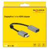 DELOCK αντάπτορας DisplayPort 1.4 σε HDMI 66436, 4K/60Hz, active, γκρι