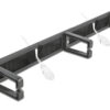 DELOCK cable management 66488, 19"/1U rack, 3x γάντζοι & βούρτσα, μαύρο