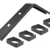 DELOCK cable management 66667, rack 19"/1U, 4x γάντζοι, γωνιακό, μαύρο