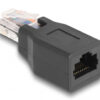 DELOCK αντάπτορας RJ45/RJ48/RJ50 66991, 10P/10C pin out 1:1, μαύρος
