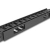 DELOCK cable management 67021 για rack 19"/1U, 2 ανοίγματα, πλαστικό, μαύρο
