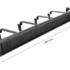 DELOCK cable management 67033, 19"/1U rack, 4x γάντζοι & βούρτσα, μαύρο