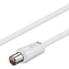 GOOBAY καλώδιο κεραίας αρσενικό 68149, <70dB, CCS, 5m, λευκό