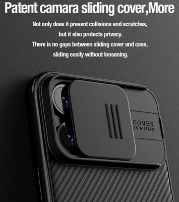 NILLKIN θήκη CamShield Pro για iPhone 15 Pro Max, μαύρη