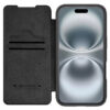 NILLKIN θήκη Qin Prop Leather για iPhone 16, δερμάτινη, μαύρη