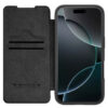 NILLKIN θήκη Qin Prop Leather για iPhone 16 Pro Max, δερμάτινη, μαύρη