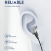 LDNIO earphones με μικρόφωνο HP08, 3.5mm σύνδεση, Φ13mm, 1.2m, γκρι