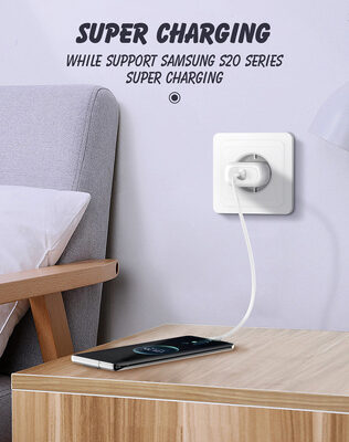 LDNIO φορτιστής τοίχου A1206C με καλώδιο USB-C, 1x USB-C, 27W PD, λευκός