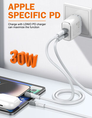 LDNIO καλώδιο Lightning σε USB-C LC602I, 30W PD, 2m, γκρι