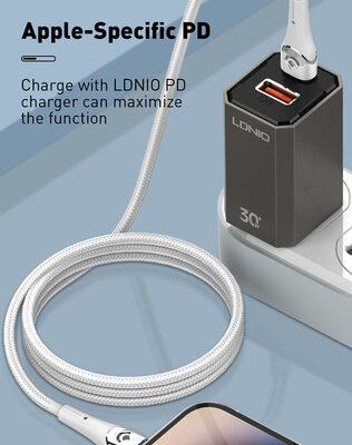 LDNIO καλώδιο Lightning σε USB-C LC861I, 30W PD, 1m, γκρι