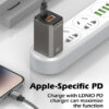 LDNIO καλώδιο Lightning σε USB-C LC441I, 30W PD, 1m, γκρι