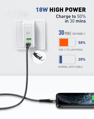 LDNIO καλώδιο Lightning σε USB-C LC111, 30W PD, 1m, γκρι