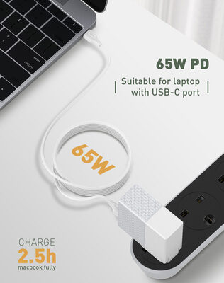 LDNIO καλώδιο USB-C σε USB-C LC121C, 65W PD, 1m, λευκό