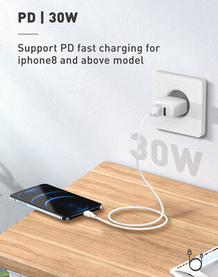 LDNIO καλώδιο Lightning σε USB-C LC121I, 30W PD, 1m, λευκό