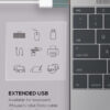 LDNIO αντάπτορας USB-C σε USB LC140, αρσενικό σε θηλυκό, γκρι