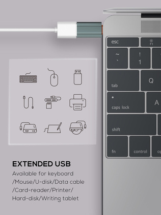 LDNIO αντάπτορας USB-C σε USB LC140, αρσενικό σε θηλυκό, γκρι
