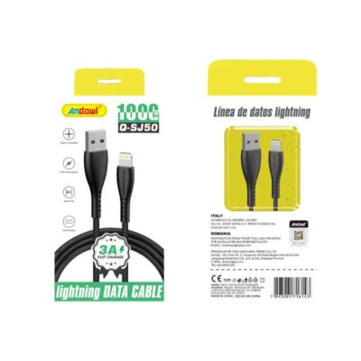 Andowl Καλώδιο δεδομένων USB σε Lightning 3A 1m Q-SJ50 - Data Cable