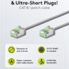 GOOBAY καλώδιο δικτύου 74345, CAT 8.1 U/FTP, slim, copper, 40Gbps, 0.50m, γκρι