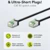 GOOBAY καλώδιο δικτύου 74356, CAT 8.1 U/FTP, slim, copper, 40Gbps, 5m, μαύρο