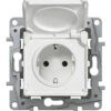 LEGRAND πρίζα 2Π+Τ με κάλυμμα 764532, λευκή