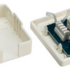 GOOBAY επιτοίχια πρίζα δικτύου 77632, 1 θύρα RJ45, CAT 6 UTP, λευκή