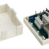 GOOBAY επιτοίχια πρίζα δικτύου 77635, 2 θύρες RJ45, CAT 6 STP, λευκή