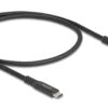 DELOCK καλώδιο USB-C 80023, 100W, 20 Gbps, 0.5m, USB4, E-Marker, μαύρο