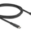 DELOCK καλώδιο USB-C 80024, 100W, 20 Gbps, 1m, USB4, E-Marker, μαύρο
