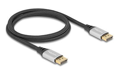 DELOCK καλώδιο DisplayPort 2.1 80633, 16K/60Hz, 40 Gbps, 1m, μαύρο