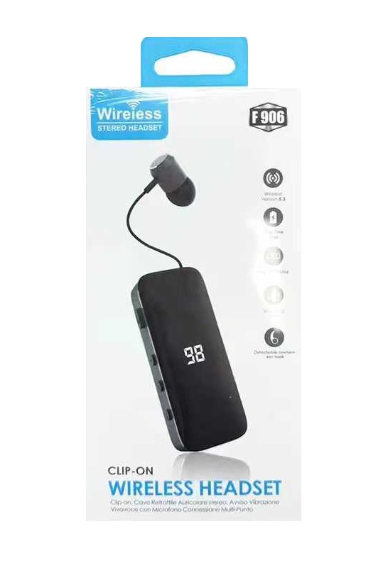 Ασύρματο ακουστικό Bluetooth - F906 - 810705 - Black