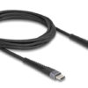 DELOCK καλώδιο USB-C 81125, 60W, 480Mbps, 2m, μαύρο